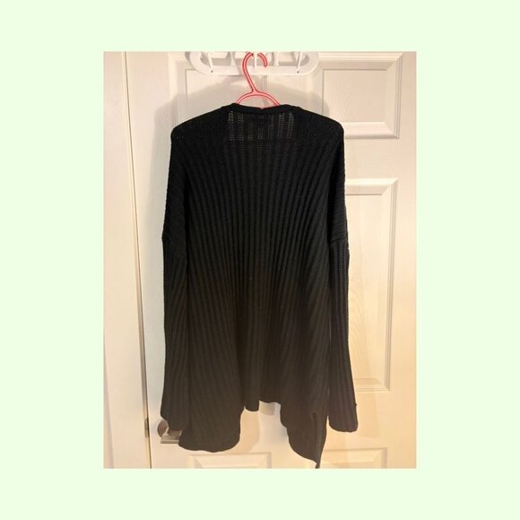 American Eagle Bell Sleeve Knit Cardigan, Black, Size L - Picture 3 of 3